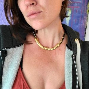 Vintage Gold tone Choker Necklace